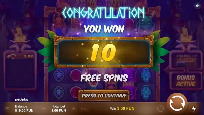 Gamba Mamba slot screenshot 