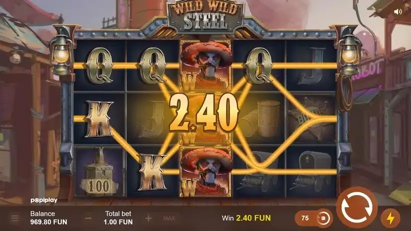 Wild Wild Steel slot screenshot 4