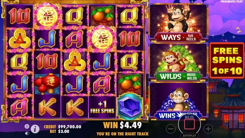 3 Dancing Monkeys slot screenshot 3