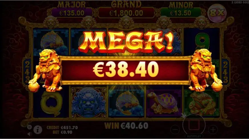 5 Lions Gold slot screenshot 7