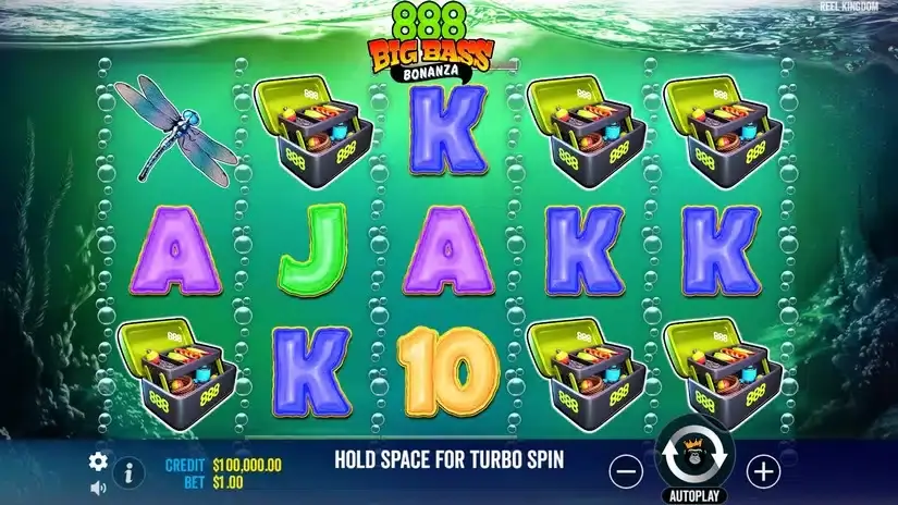 888 Big Bass Bonanza slot screenshot 1