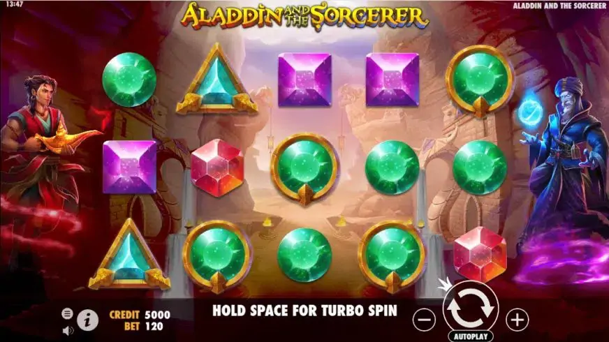Aladdin and the Sorcerer slot screenshot