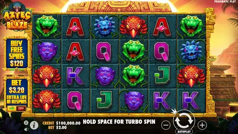 Aztec Blaze slot screenshot 