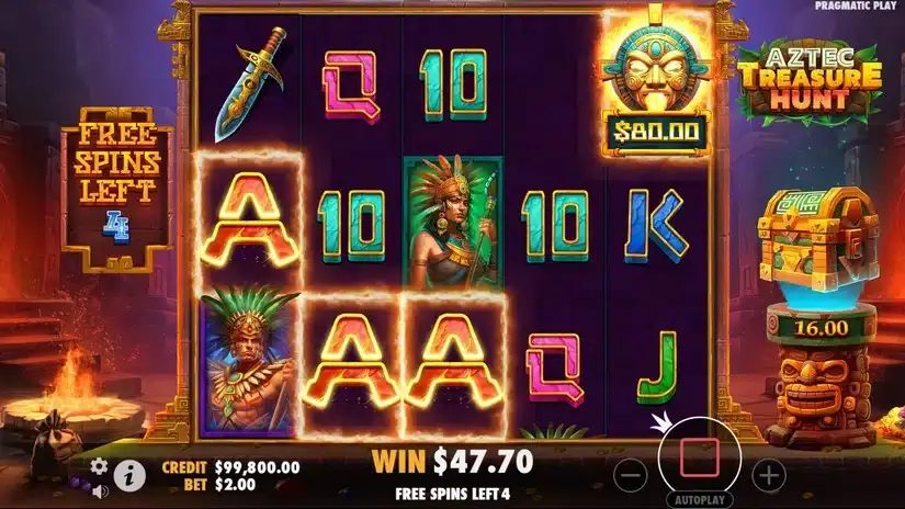 Aztec Treasure Hunt slot screenshot 