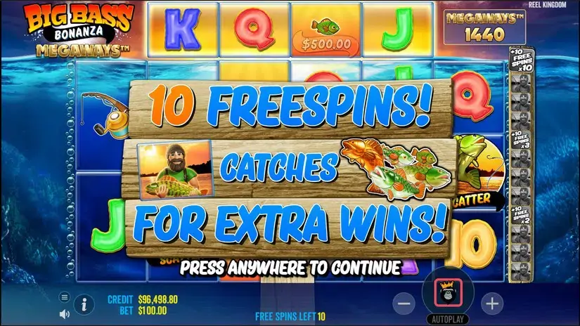 Big Bass Bonanza Megaways slot screenshot 3