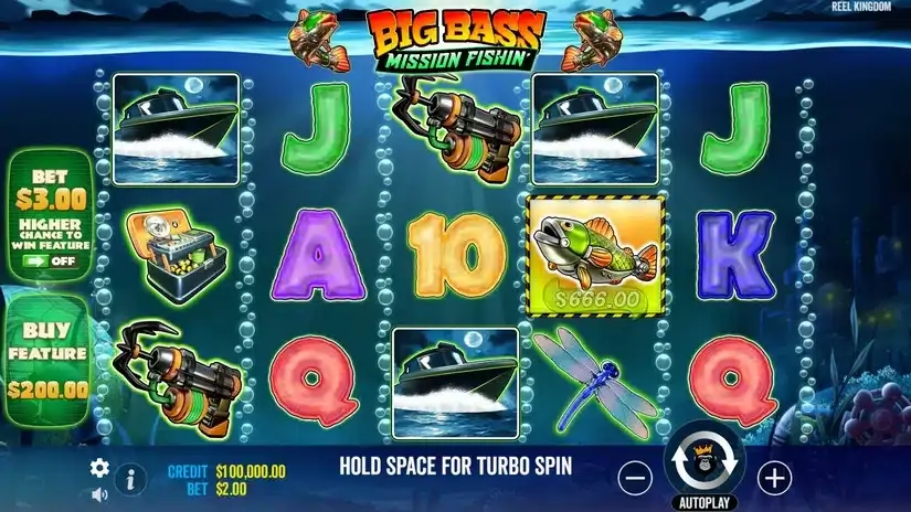 Big Bass Fishing Mission slot screenshot 1