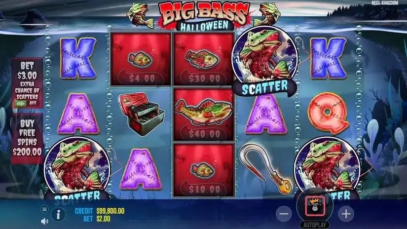Big Bass Halloween slot screenshot 2