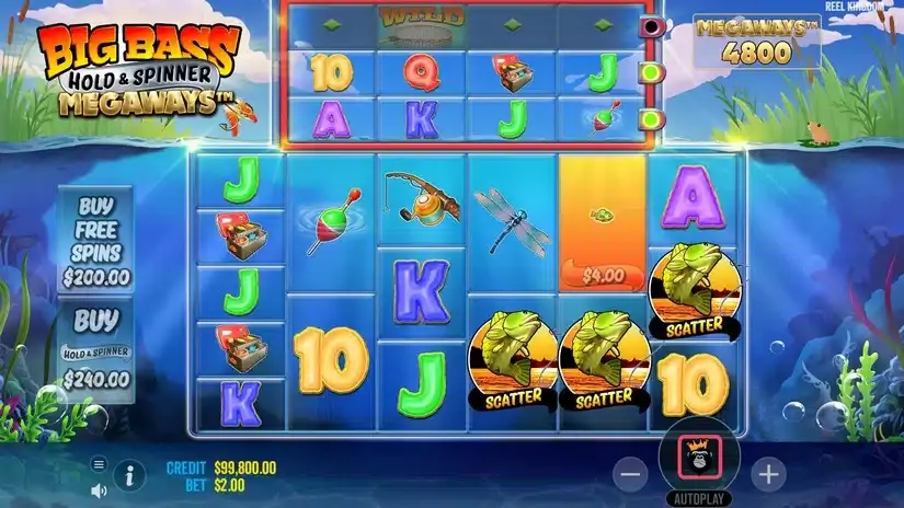 Big Bass Hold & Spin Megaways slot screenshot 2