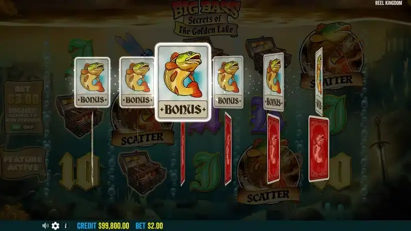 Big Bass Secrets of the Golden Lake slot screenshot 3
