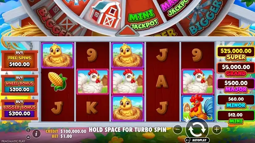 Bigger Barn House Bonanza slot screenshot 