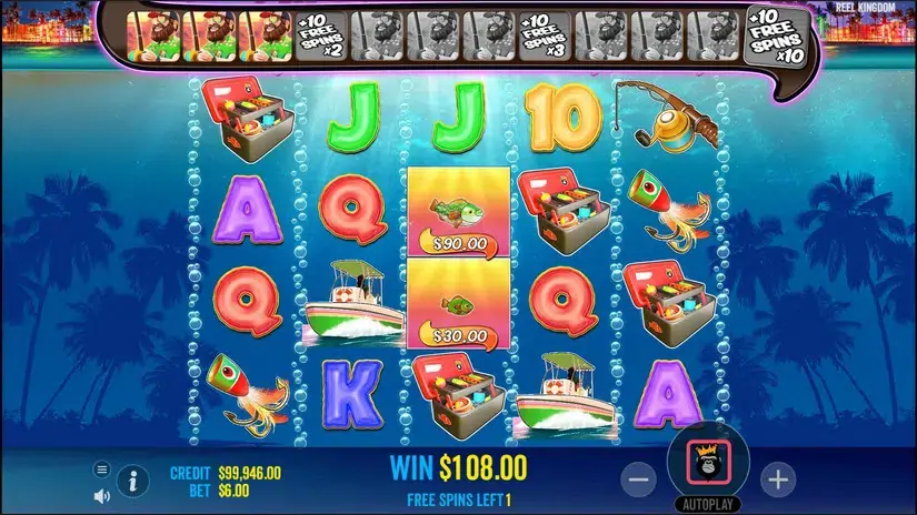 Bigger Bass Bonanza slot screenshot 