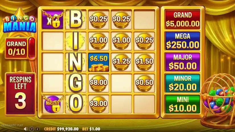 Bingo Mania slot screenshot 