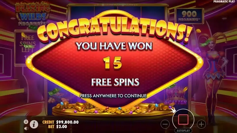 Blazing Wilds Megaways slot screenshot 3