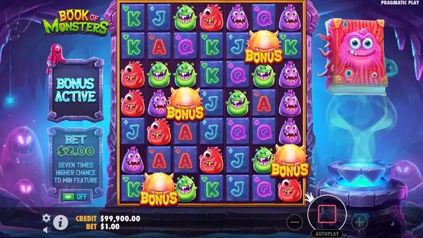 Book of Monsters slot screenshot 2