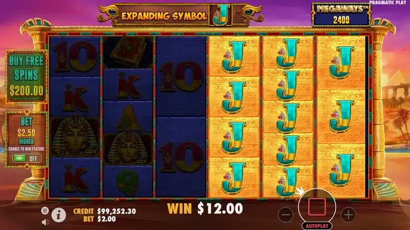 Book of Tut Megaways slot screenshot 