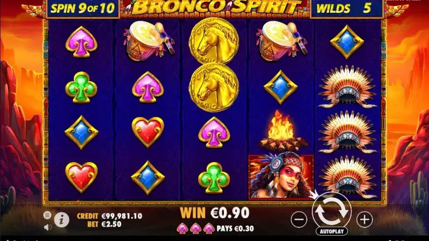 Bronco Spirit slot screenshot 2