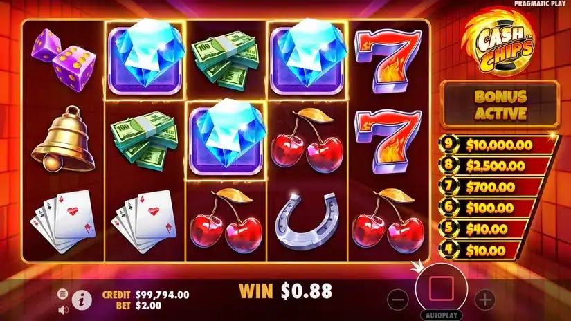 Cash Chips slot screenshot 2