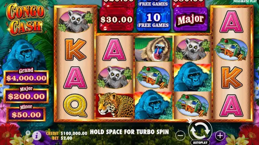 Congo Cash slot screenshot 