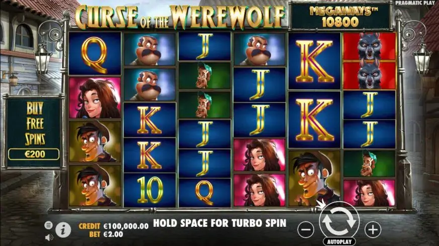 Curse of the Werewolf Megaways slot screenshot