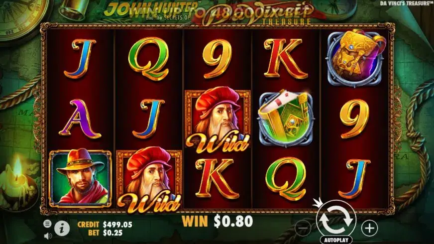 John Hunter Da Vinci’s Treasure slot screenshot 3