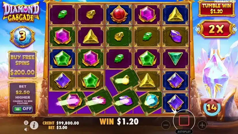 Diamond Cascade slot screenshot 3