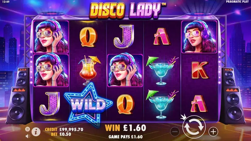 Disco Lady slot screenshot 3