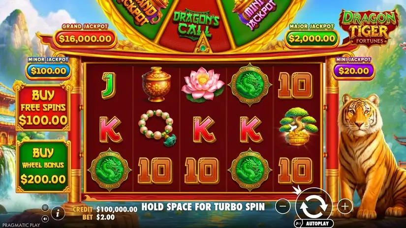 Dragon Tiger Fortunes slot screenshot 1