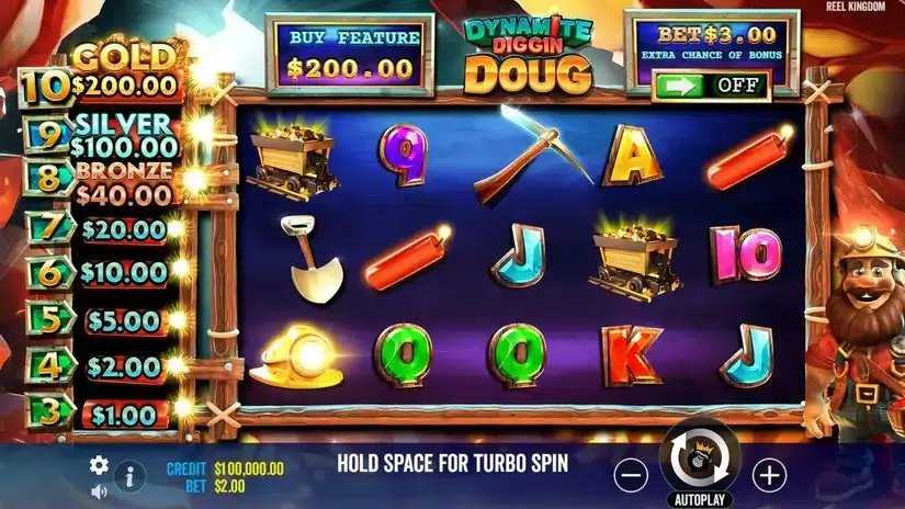 Dynamite Diggin Doug slot screenshot 