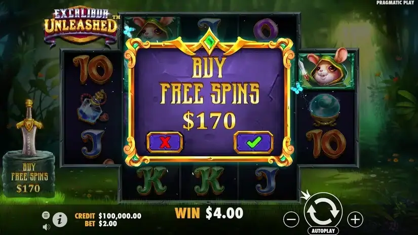 Excalibur Unleashed slot screenshot 3