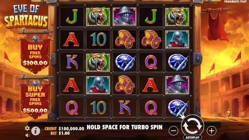Eye of Spartacus slot screenshot 