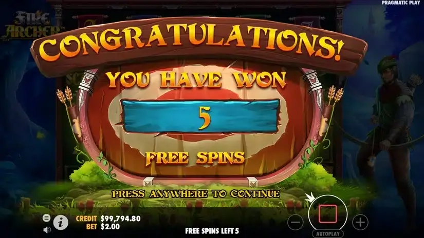 Fire Archer slot screenshot 3