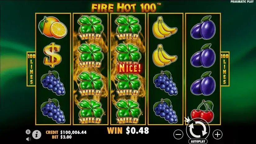Fire Hot 100 slot screenshot 3