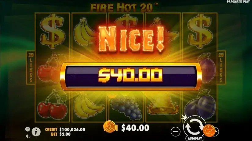 Fire Hot 20 slot screenshot 4