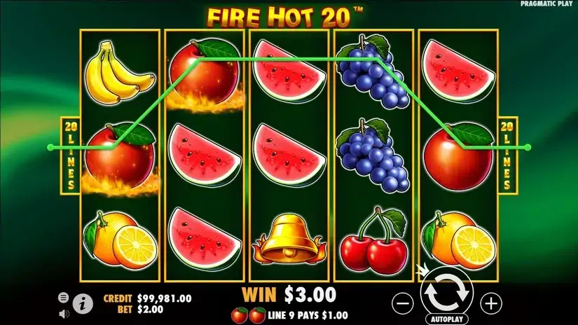 Fire Hot 20 slot screenshot 2