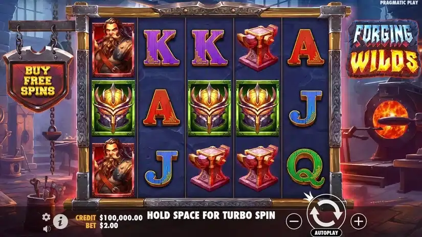 Forging Wilds slot screenshot 