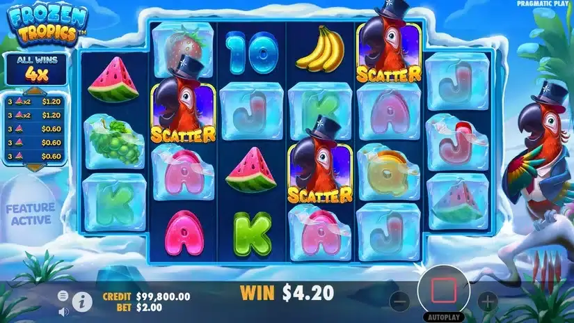 Frozen Tropics slot screenshot 2