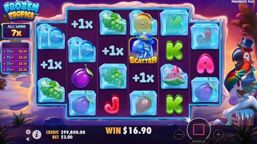 Frozen Tropics slot screenshot 4