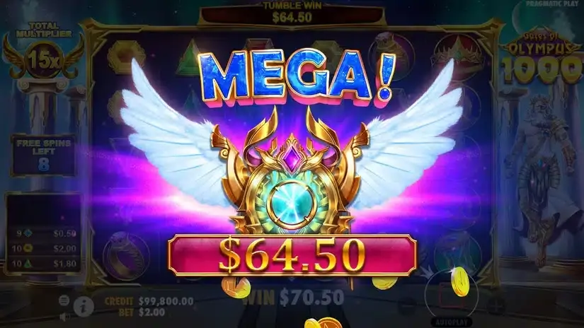 Gates of Olympus 1000 slot screenshot 5