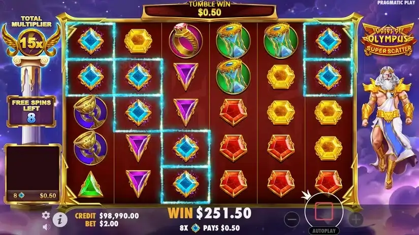 Gates of Olympus Super Scatter slot screenshot 4