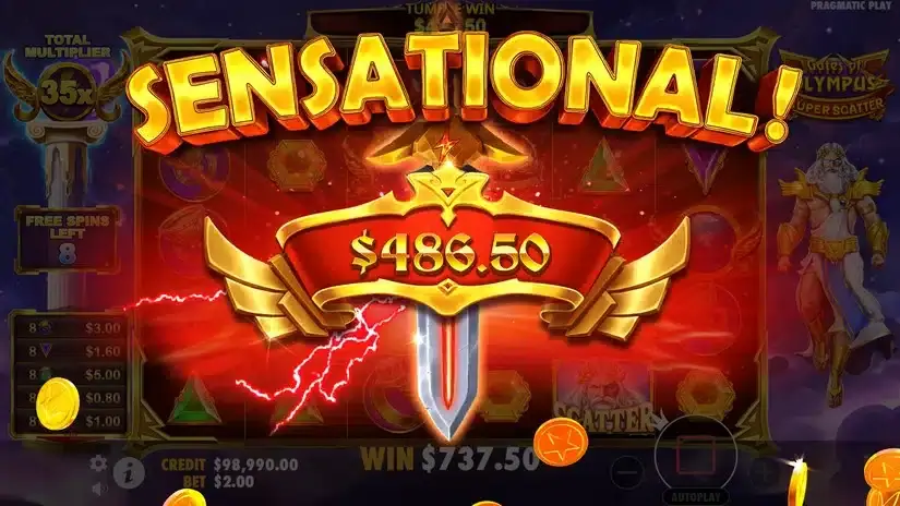 Gates of Olympus Super Scatter slot screenshot 