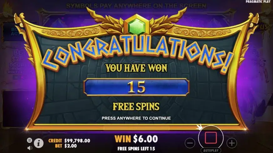 Gates of Olympus slot screenshot 3