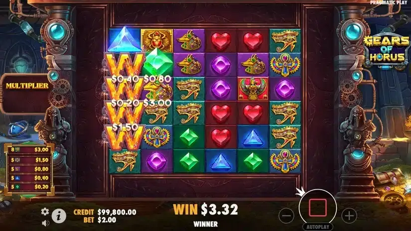 Gears of Horus slot screenshot 4
