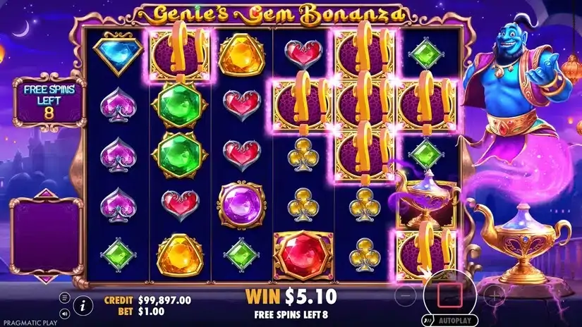 Genie’s Gem Bonanza slot screenshot 5