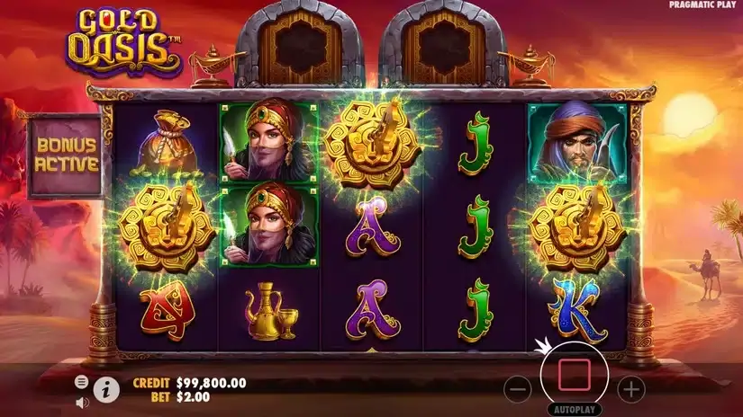 Gold Oasis slot screenshot 2