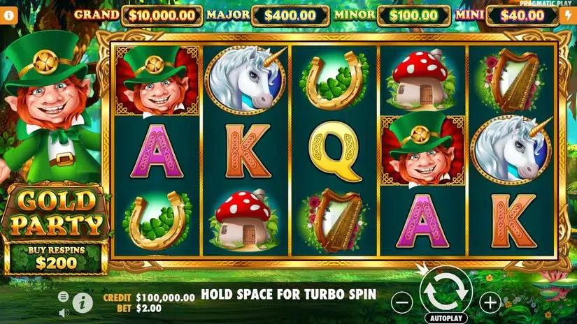 Gold Party slot screenshot 