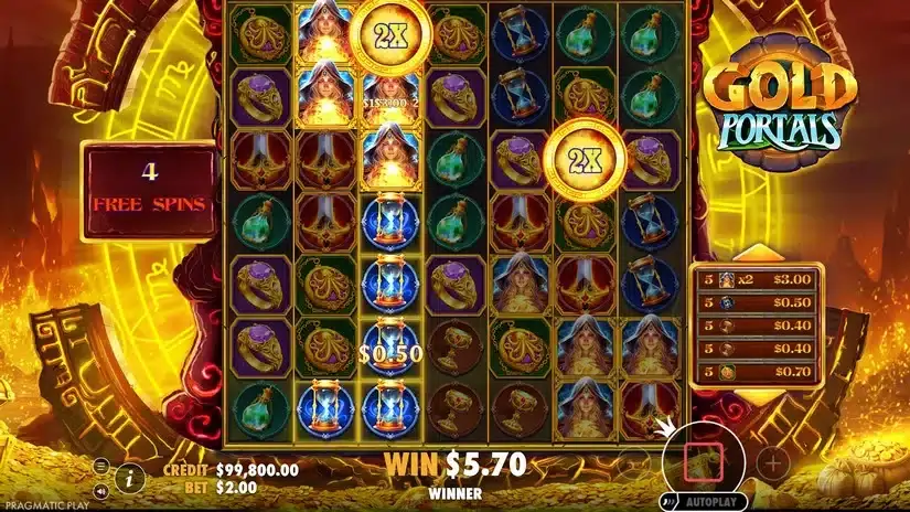 Gold Portals slot screenshot 