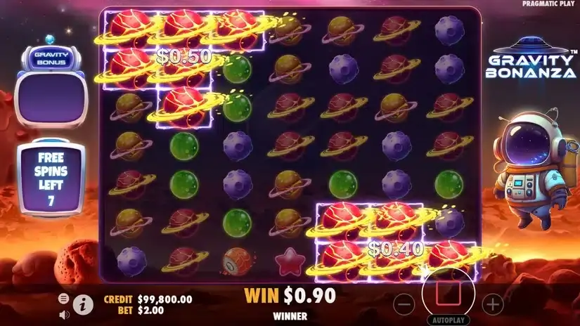 Gravity Bonanza slot screenshot 3