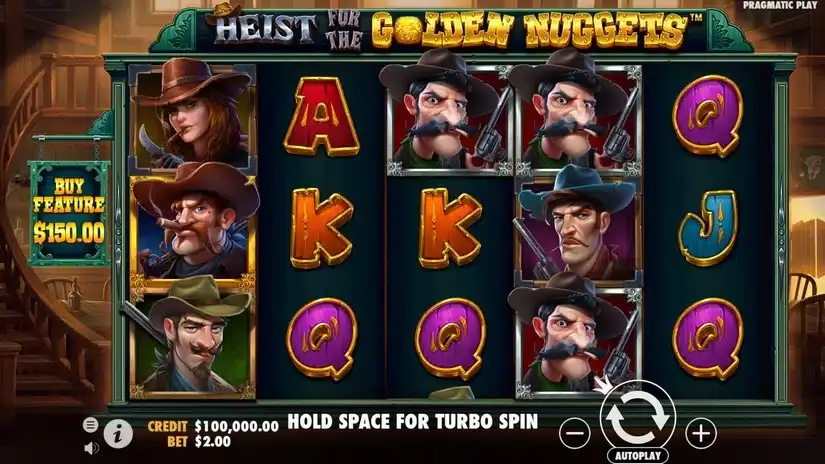 Heist for the Golden Nuggets slot screenshot 