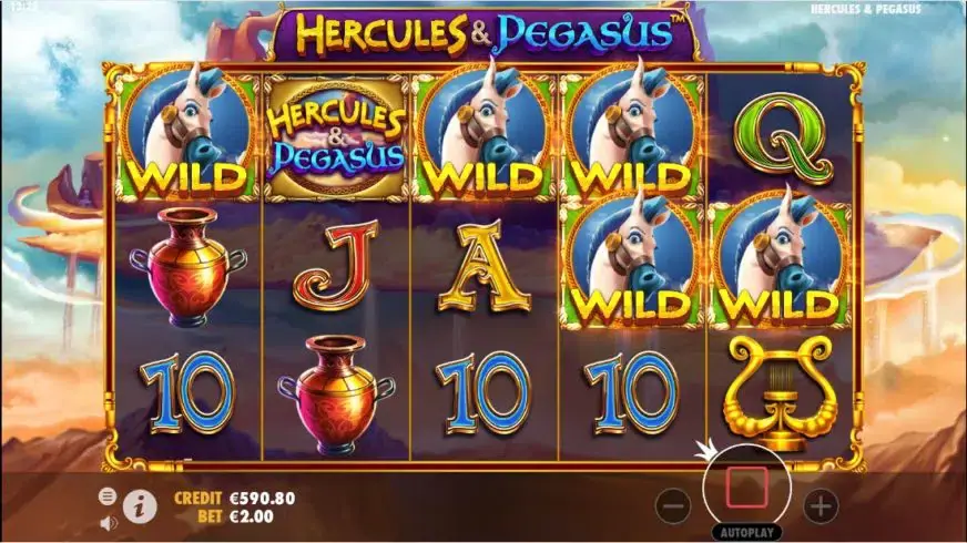 Hercules and Pegasus slot screenshot 3