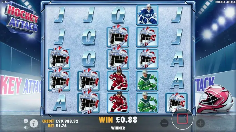 Hockey Attack slot screenshot 3